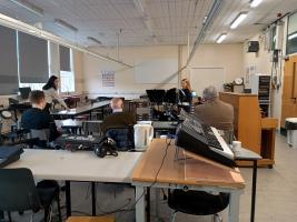 Judges listen to a young contestant